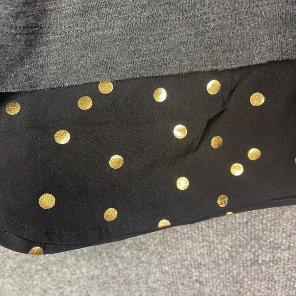 NEW J. Crew Mercantile Women's M Gray Layered Folderover Sleeve Tunic Sweater - Picture 8 of 9